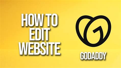 how do i edit my website on godaddy